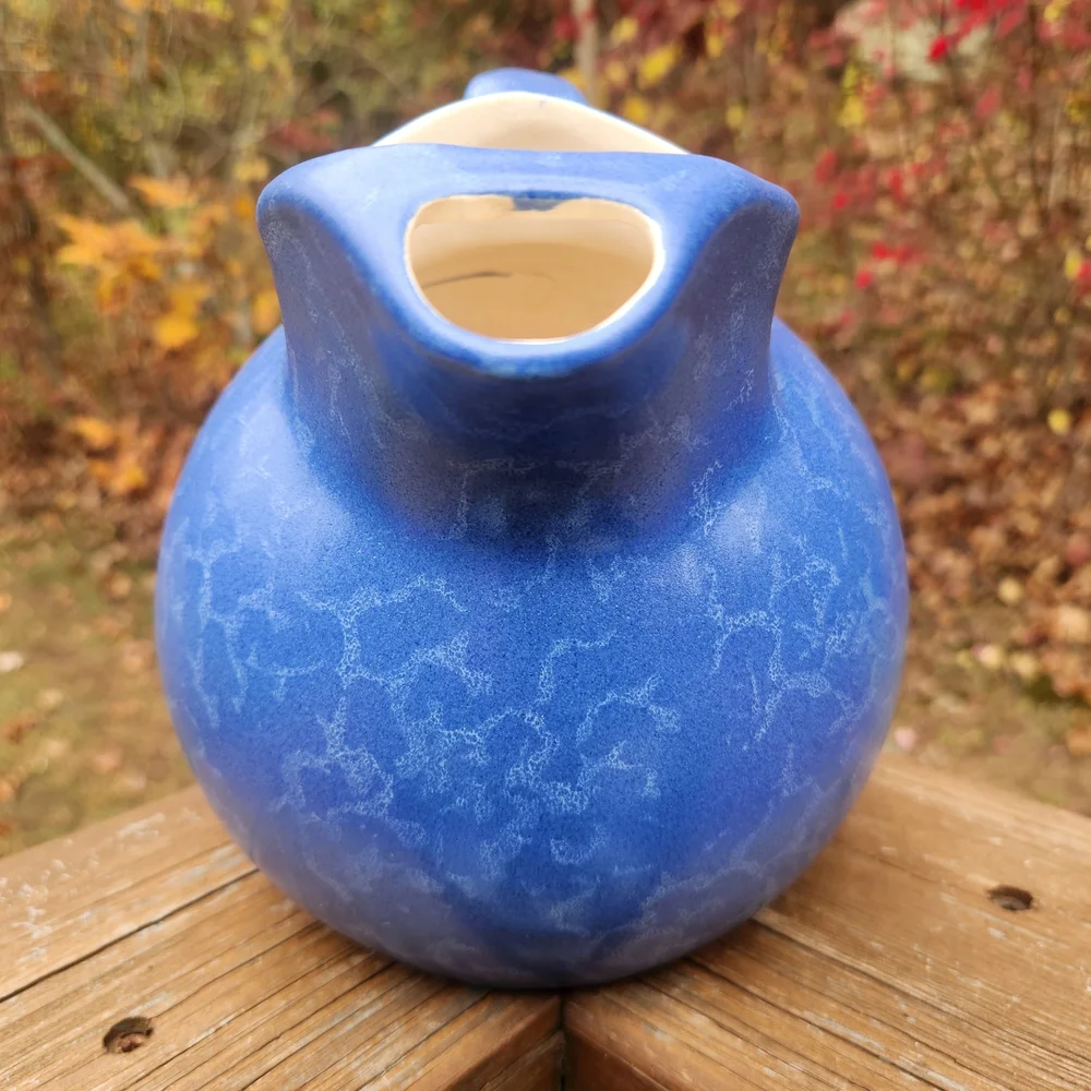 Vintage Rumrill Pottery By Red Wing Dutch Blue Ball Pitcher 1932-1937